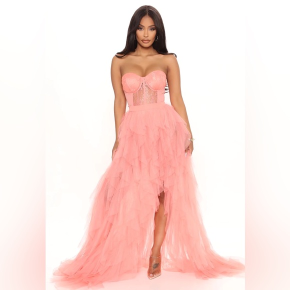 Fashion Nova Making A Scene Maxi Dress - Coral - Picture 4 of 5